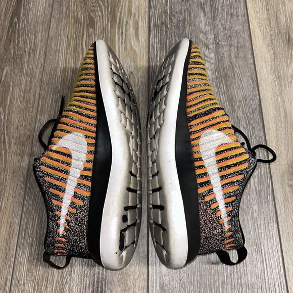 Nike Womens US Size 6.5 Roshe Two Flyknit 844929-005 Black Orange Sneaker Shoes - Picture 9 of 11